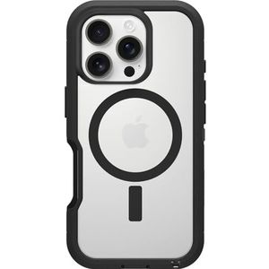 OtterBox Defender Series XT MagSafe-hoes voor iPhone 16 Pro, schokbestendig, valbestendig, ultrarobuust, 7x getest volgens militaire standaard, Transparent/Zwart, Zonder Verpakking