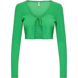 ONLELLA L/S Short TIE Cardigan JRS, Kelly Green, S