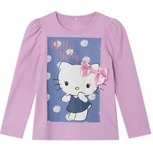 NAME IT Meisjes Nmfananas Hellokitty Ls Top Vde shirt met lange mouwen, Pastel Lavender, 98