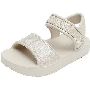 Fitflop Iqushion Sandaal voor kinderen, uniseks, met rugband, solide flipflop, zilver, 25 EU