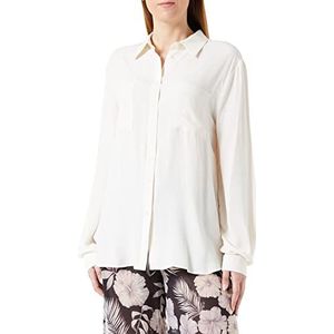 Pinko Nora Camicia Crepe de China Damesblouse, N96_fumo Bianco, 38