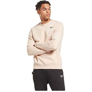Reebok Heren linker borst Logo Crew Sweatshirt, zacht Ecru, XS, Zachte ecru, XS