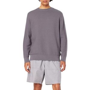 Armani Exchange Heren ronde hals, manchetmouwen, trui sweater, grijs, S, Quiet Shade, S