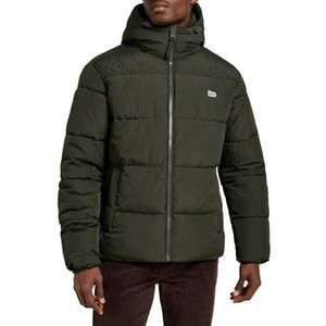 Lee Puffer jas voor heren, groen (olive night), M