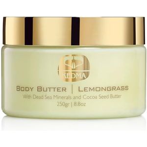 Kedma - Body Butter Citroengras - Hydraterende Body Butter met Cacaoboter en Dode Zee mineralen - Voor Droge Huid - 250g