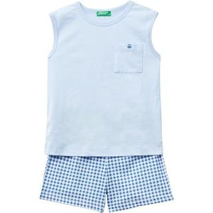 United Colors of Benetton Pyjama voor baby's en jongeren, Blauw, XXS
