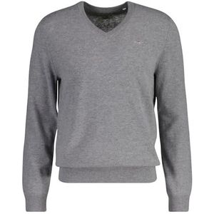 GANT Extra fijne lamswol met V-hals, gemengd grijs, L