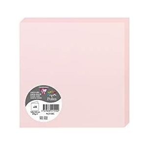 Clairefontaine 2155C Pack (met 25 dubbele kaarten pollen, gevouwen, 160 x 160mm) 210g, roze