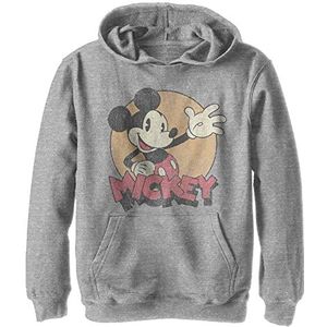 Disney Characters Tried and True Boy's Hooded Pullover Fleece, Athletic Heather, Small, Athletic Heather, S