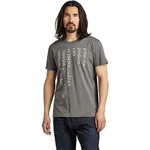 G-STAR RAW Men's Lawer Case Text T-shirt, Grey (Granite C506-1468), XS