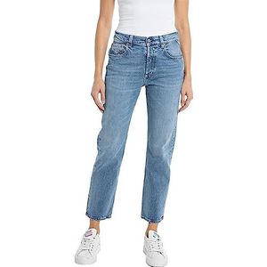 Replay Dames Jeans Maijke Straight-Fit Rose Label van Comfort Denim, Medium Blue 009, 24W x 28L