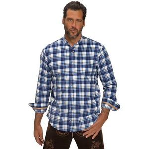 JP 1880 Corduroy overhemd voor heren, klederdracht, opstaande kraag, marineblauw, 3XL, marineblauw, 3XL