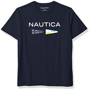 Nautica Mannen duurzaam vervaardigd Logo Signal Flag Graphic T-Shirt