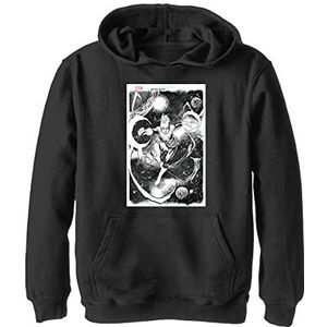 Marvel Jongens Marvel Sketch Hoodie, Zwart, S, zwart, S