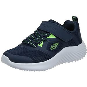 Skechers Bounder Sneaker voor jongens, Navy Lime Synthetische Textiel Trim, 29 EU