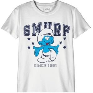 Les Schtroumpfs T-shirt voor jongens, Wit, 14 Jaren