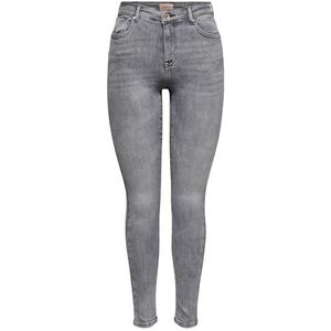 ONLY OnlPower Life Skinny Fit Jeans voor dames, Mid Push Up L30, grijs, denim