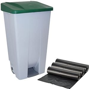 WELLHOME Recycling containers + 3 x vuilniszakken met 10 stuks, blauw, 51 x 42,5 x 87,5 cm