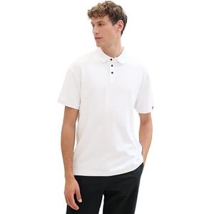 TOM TAILOR Denim Poloshirt voor heren, 20000 - wit, M