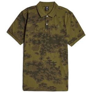8719965012981 Dunda Slim Ao Polo SS, meerkleurig (Dark Olive Forest Camo D27035-c335-h518), S heren, meerkleurig (Dark Olive Forest Camo D27035-c335-h518), S