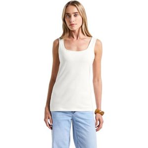 STREET ONE Basic top met vierkante hals, off-white, 34