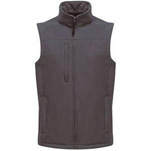 Regatta Professional Softshell Vest Flux voor heren, grijs, maat XXL, waterafstotend en verwarmend