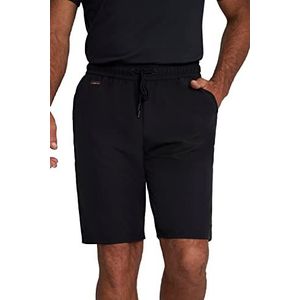 JP 1880, Heren grote maten, Jay-PI shorts, tennis, Quickdry, elastische tailleband, zwart, 7XL