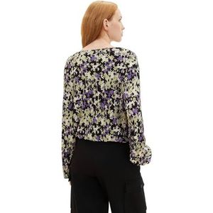 TOM TAILOR-denim Denim T-shirtblouse voor dames met patroon