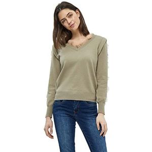 Desires Dames Kaiona Lace Trui, Winter TWIG Sand, XL