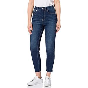 NA-KD Comfort Mom Jeans voor dames, Donkerblauw, 36