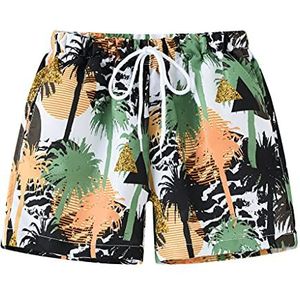 Little Hand Sneldrogende strandshorts voor jongens, Grijs 1, 6-7 Jaren