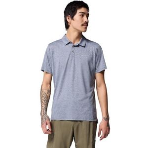 Columbia Men's Tech Trail Utility Polo, Technical Polo Shirt, Collegiate Navy Heather, S