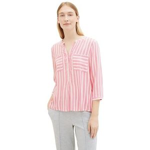 TOM TAILOR Damesblouse, 35245 - Roze Offwhite Streep, 34