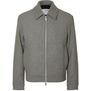 SELECTED FEMME Heren Slhphilip Lano JKT Noos, Grey Melange, l, gemengd grijs, L