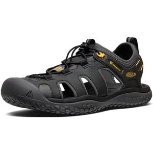Keen Heren Solr sandaal, black-gold, US 9.5