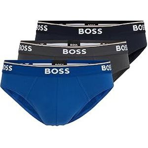 Hugo Boss 3-pack klassieke regular fit stretch slip voor heren, Navy/Houtskool/Blauw, S