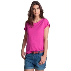 ESPRIT Collection Dames T-Shirt Regular Fit, E79782, Pink (Lipstick Pink 672), 42