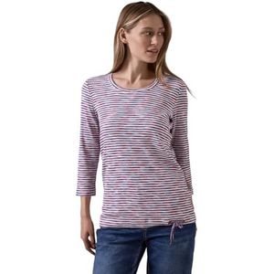 Gestreept shirt, Multicolor roze, L