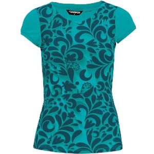 Karpos Loma Print W Jersey T-shirt voor dames, Bluebird/Marokkaans Blauw, S