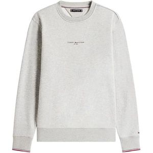 Tommy Hilfiger - TOMMY LOGO TIPPED CREWNECK - Sweatshirt - Lichtgrijs