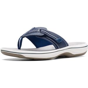 Clarks Brinkley Jazz Teenslippers voor dames, Navy Synthetisch, 35 EU