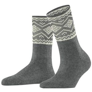 ESPRIT Dames Sokken Selbu Shimmer W So katoen gedessineerd 1 paar, Grijs Light Grey Melange 3390, 39-42