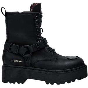 REPLAY GWL63 modieuze dameslaarzen, 003 zwart, 35 EU, 003 Black, 35 EU