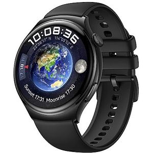 HUAWEI Watch 4 Smartwatch, ECG-analyse, overzicht in één minuut van de zeven indicatoren voor bewaking van de gezondheid, eSIM, twee batterijmodi, iOS/Android, zwart