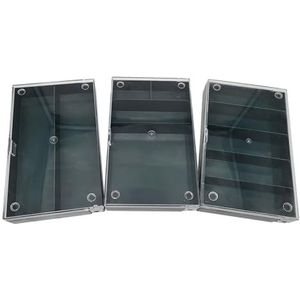 Berger & Schröter Assortimentsdoos, set van 3 stuks, 2, 4 en 5 vakken, vaste onderverdeling, antislip, stapelbaar voor sorteren en bewaren