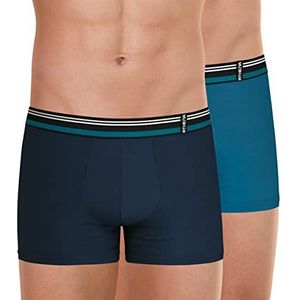 Athena Duo Eco LN82, set van 2 boxershorts, herenondergoed, marineblauw, L, Navy/Blauw, L