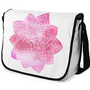 Bonamaison Digitaal bedrukte Messenger schooltas met zwarte riem voor studenten, crossbody tas, koerierstas, schoudertas voor kinderen, meisjes, jongens, maat: 29x36 cm