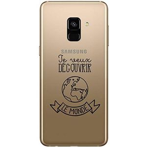 Zokko Beschermhoes voor Galaxy Note 9, motief Je Veux decover Le Monde - zacht, transparant, inkt wit