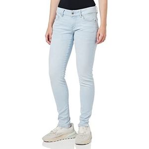 Pepe Jeans Soho Jeans Skinny Fit Mid Waist Denim voor dames, Blauw (Denim-pe0), 29W / 28L