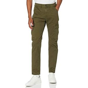 Lee Mens Tapered Cargo Pants, Olive Green, 33/34